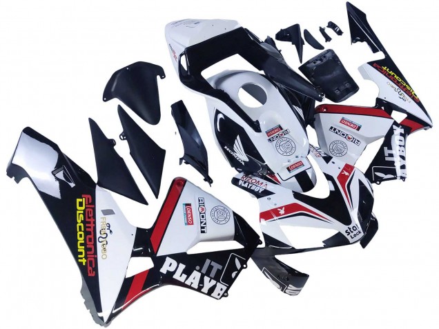 Discount 2003-2004 White Red Glossy Black DENSO Rimont Honda CBR600RR Motorcycle Fairings Canada