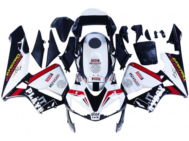 Discount 2003-2004 White Red Glossy Black DENSO Rimont Honda CBR600RR Motorcycle Fairings Canada