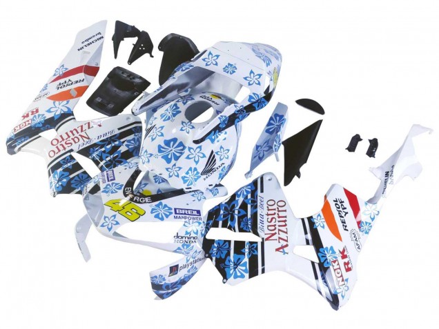 Discount 2003-2004 White Blue Red Nastro Azzurro 46 Honda CBR600RR Motorcycle Fairings Canada
