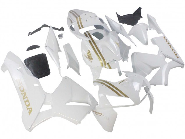 Discount 2005-2006 White Gold Honda CBR600RR Motorcycle Fairings Canada