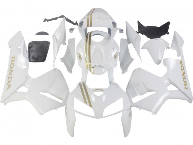 Discount 2005-2006 White Gold Honda CBR600RR Motorcycle Fairings Canada