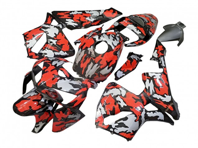 Discount 2005-2006 Black with Red Grey Camouflage Honda CBR600RR Motorcycle Fairings Canada