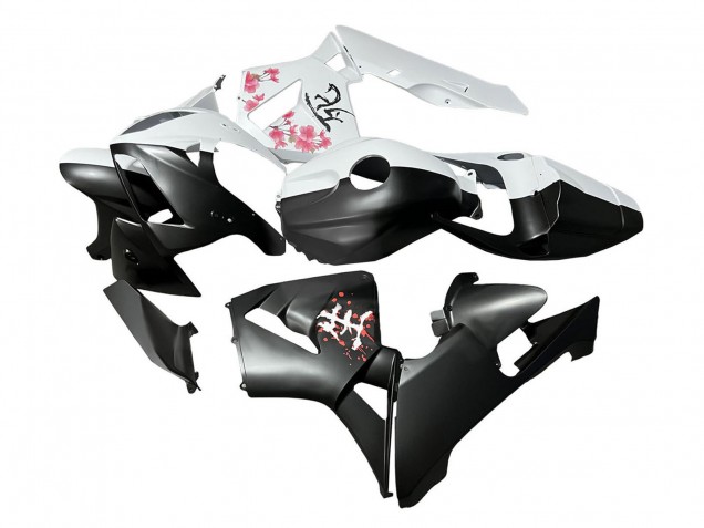 Discount 2005-2006 Black White with Cherry Blossom Honda CBR600RR Motorcycle Fairings Canada
