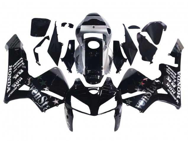 Discount 2005-2006 Black Silver SevenStars Honda CBR600RR Motorcycle Fairings Canada