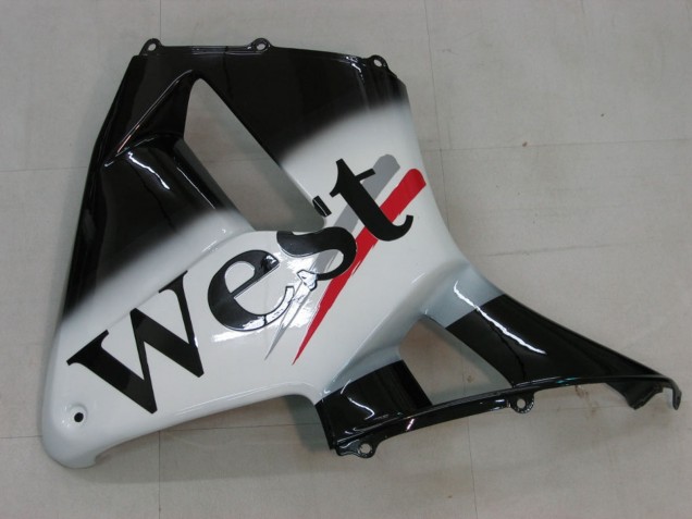Discount 2005-2006 Glossy Black White West Honda CBR600RR Motorcycle Fairings Canada