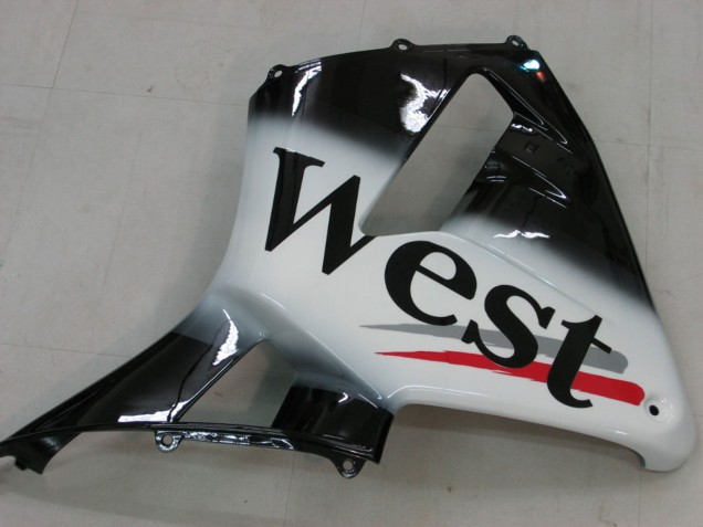 Discount 2005-2006 Glossy Black White West Honda CBR600RR Motorcycle Fairings Canada