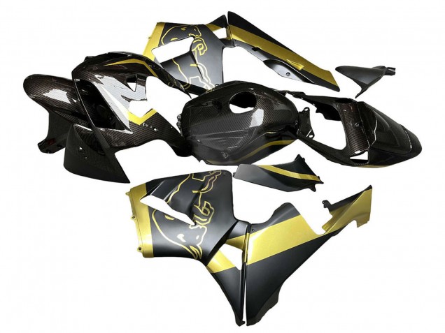 Discount 2005-2006 Black Gold Carbon Fiber Honda CBR600RR Motorcycle Fairings Canada