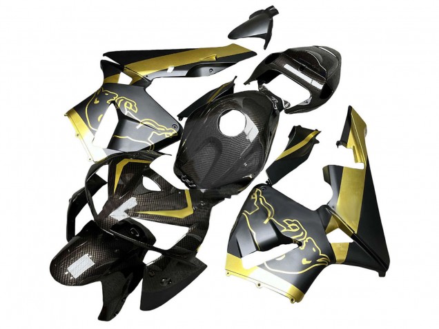 Discount 2005-2006 Black Gold Carbon Fiber Honda CBR600RR Motorcycle Fairings Canada