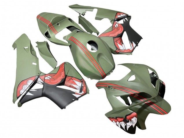 Discount 2005-2006 Green Red Shark Honda CBR600RR Motorcycle Fairings Canada