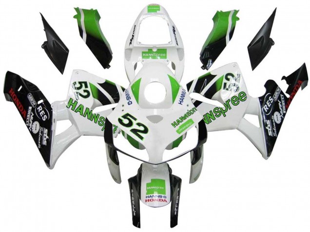 Discount 2005-2006 Green White Black hannspree 52 Honda CBR600RR Motorcycle Fairings Canada