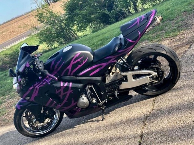 Discount 2005-2006 Matte Black Purple Honda CBR600RR Motorcycle Fairings Canada