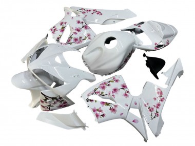 Discount 2005-2006 White with Cherry Blossom Honda CBR600RR Motorcycle Fairings Canada