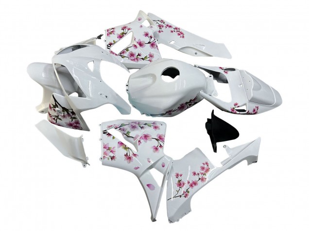 Discount 2005-2006 White with Cherry Blossom Honda CBR600RR Motorcycle Fairings Canada