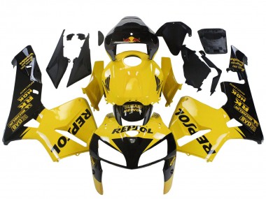 Discount 2005-2006 Yellow Black Repsol Honda CBR600RR Motorcycle Fairings Canada