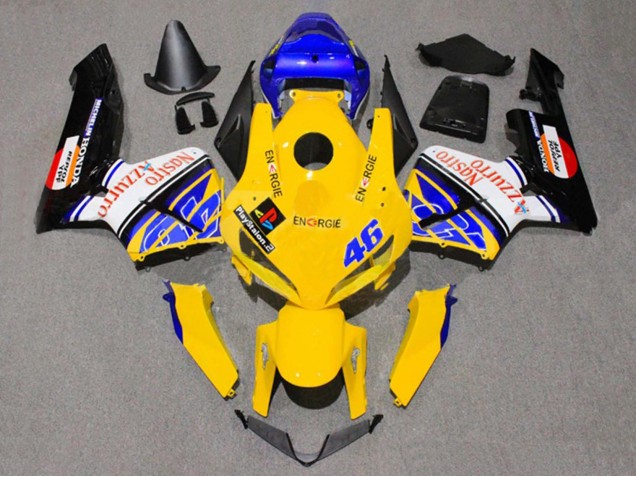 Discount 2005-2006 Yellow Blue White Nastro Azzurro 46 Honda CBR600RR Motorcycle Fairings Canada