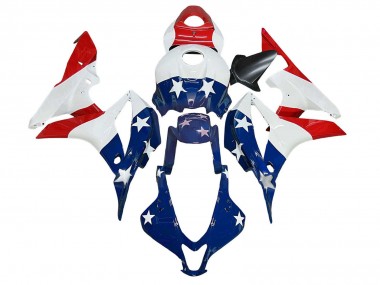 Discount 2007-2008 White Blue Red Star Honda CBR600RR Motorcycle Fairings Canada
