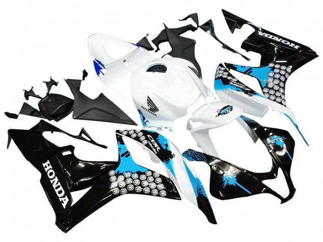 Discount 2007-2008 White Light Blue Glossy Black Honda CBR600RR Motorcycle Fairings Canada