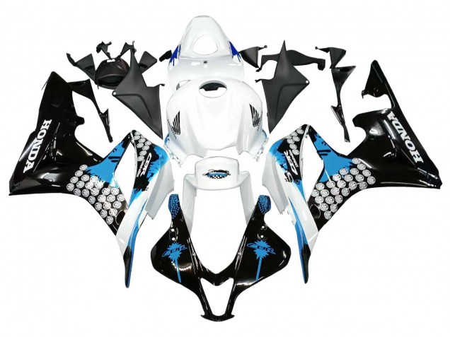 Discount 2007-2008 White Light Blue Glossy Black Honda CBR600RR Motorcycle Fairings Canada