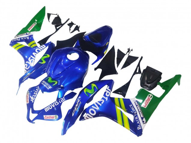 Discount 2007-2008 Blue Green MoviStar Castrol Honda CBR600RR Motorcycle Fairings Canada