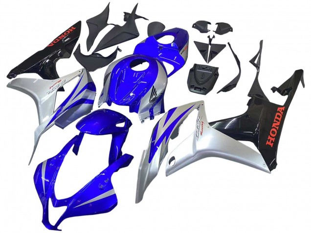 Discount 2007-2008 Silver Blue Glossy Black Racing Honda CBR600RR Motorcycle Fairings Canada