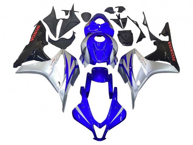 Discount 2007-2008 Silver Blue Glossy Black Racing Honda CBR600RR Motorcycle Fairings Canada