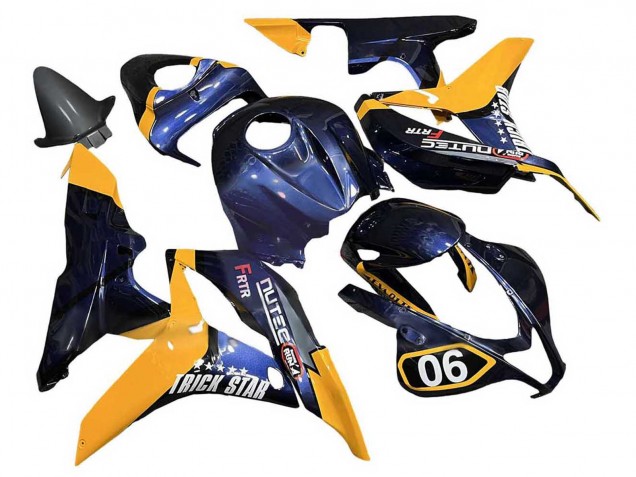 Discount 2007-2008 Orange Dark Blue Trick Star 06 Honda CBR600RR Motorcycle Fairings Canada
