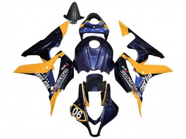 Discount 2007-2008 Orange Dark Blue Trick Star 06 Honda CBR600RR Motorcycle Fairings Canada