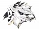 Discount 2007-2008 White Gold Glossy Black Playboy Honda CBR600RR Motorcycle Fairing Canada