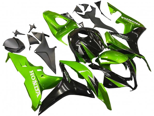 Discount 2007-2008 Green Glossy Black Honda CBR600RR Motorcycle Fairing Kits Canada
