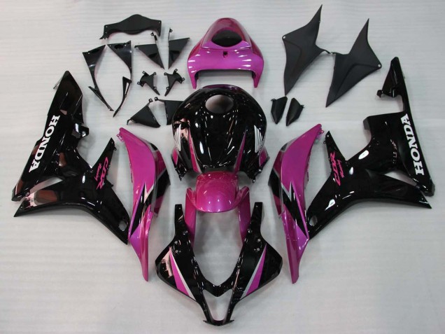 Discount 2007-2008 Pink Glossy Black Racing Honda CBR600RR Motorcycle Fairings Canada