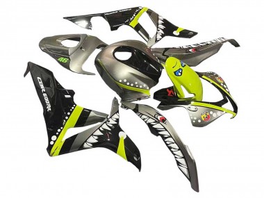 Discount 2007-2008 Grey Fluorescent Yellow Shark Honda CBR600RR Motorcycle Fairings Canada