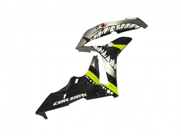Discount 2007-2008 Grey Fluorescent Yellow Shark Honda CBR600RR Motorcycle Fairings Canada