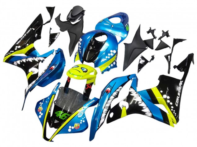 Discount 2007-2008 Green Yellow Glossy Black Shark 46 Honda CBR600RR Motorcycle Fairings Canada