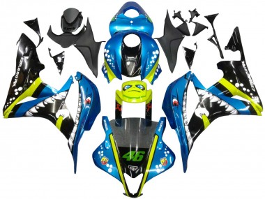 Discount 2007-2008 Green Yellow Glossy Black Shark 46 Honda CBR600RR Motorcycle Fairings Canada