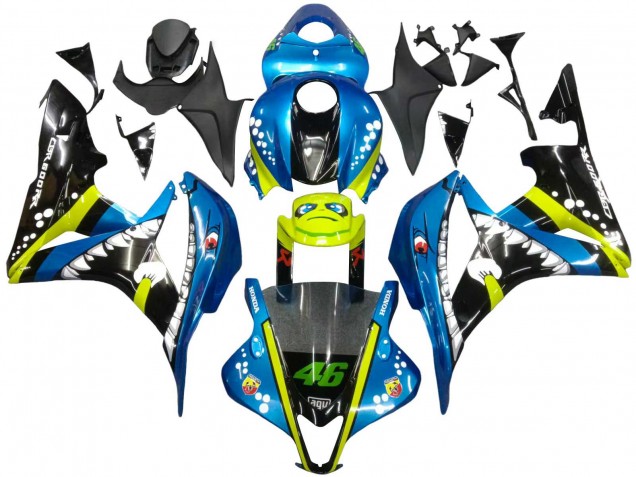 Discount 2007-2008 Green Yellow Glossy Black Shark 46 Honda CBR600RR Motorcycle Fairings Canada