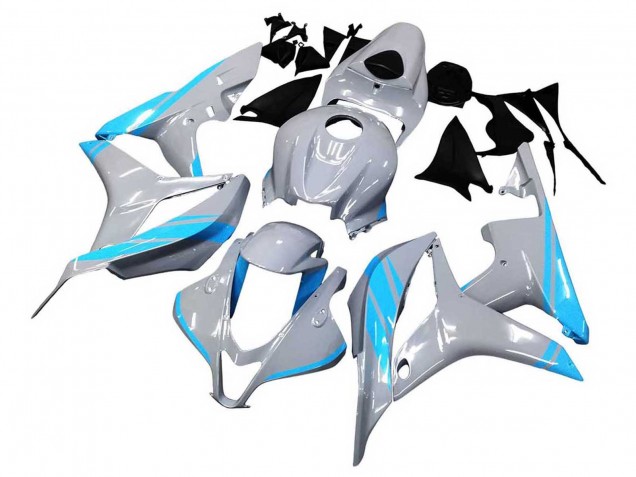 Discount 2007-2008 Glossy Grey Light Blue Honda CBR600RR Motorcycle Fairings Canada