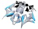 Discount 2007-2008 Glossy Grey Light Blue Honda CBR600RR Motorcycle Fairings Canada