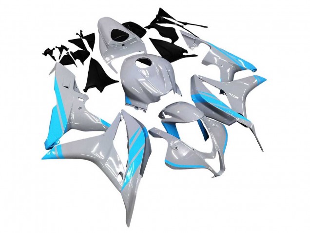 Discount 2007-2008 Glossy Grey Light Blue Honda CBR600RR Motorcycle Fairings Canada
