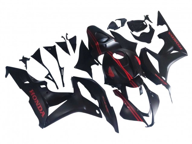 Discount 2007-2008 Matte Black Red Honda CBR600RR Motorcycle Fairings Canada