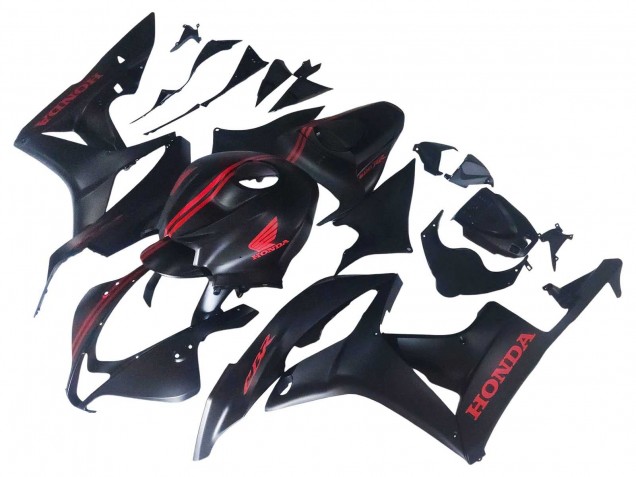 Discount 2007-2008 Matte Black Red Honda CBR600RR Motorcycle Fairings Canada