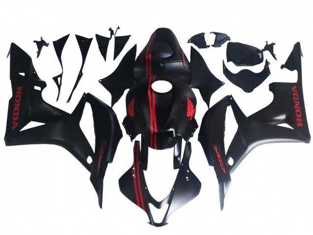 Discount 2007-2008 Matte Black Red Honda CBR600RR Motorcycle Fairings Canada