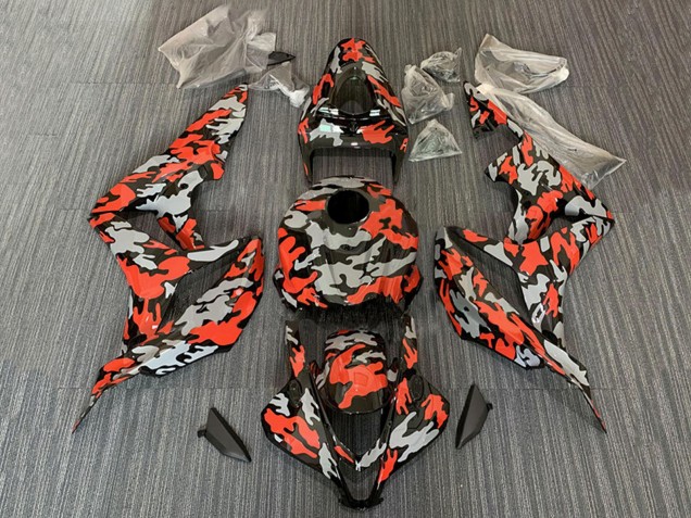 Discount 2007-2008 Red Grey Camouflage Honda CBR600RR Motorcycle Fairings Canada