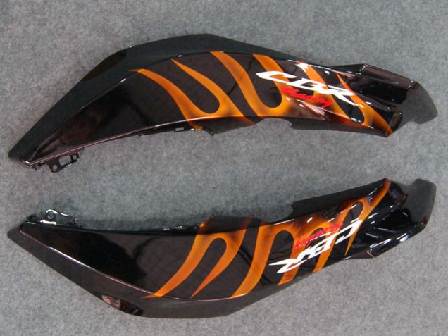 Discount 2007-2008 Glossy Black Orange Flame Honda CBR600RR Motorcycle Fairings Canada