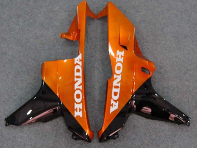 Discount 2007-2008 Glossy Black Orange Flame Honda CBR600RR Motorcycle Fairings Canada