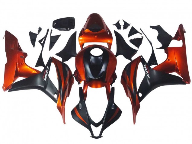 Discount 2007-2008 Orange Matte Black Honda CBR600RR Motorcycle Fairing Canada