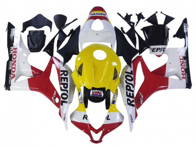 Discount 2007-2008 White Yellow Red Repsol HRC Honda CBR600RR Motorcycle Fairings Canada
