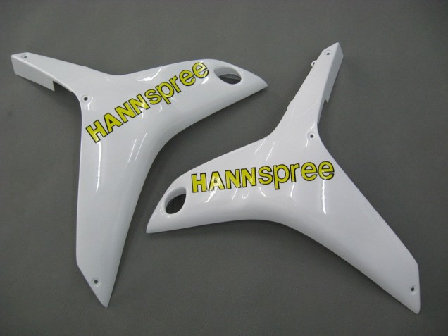 Discount 2007-2008 White Green Yellow Glossy Black Hannspree Honda CBR600RR Motorcycle Fairings Canada