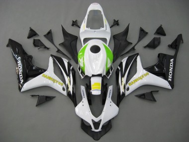 Discount 2007-2008 White Green Yellow Glossy Black Hannspree Honda CBR600RR Motorcycle Fairings Canada