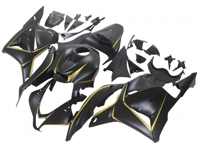 Discount 2009-2012 Matte Black Gold Honda CBR600RR Motorcycle Fairings Canada