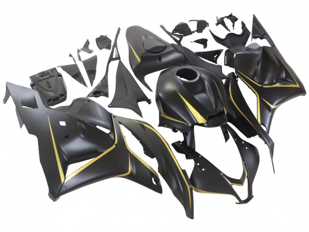 Discount 2009-2012 Matte Black Gold Honda CBR600RR Motorcycle Fairings Canada